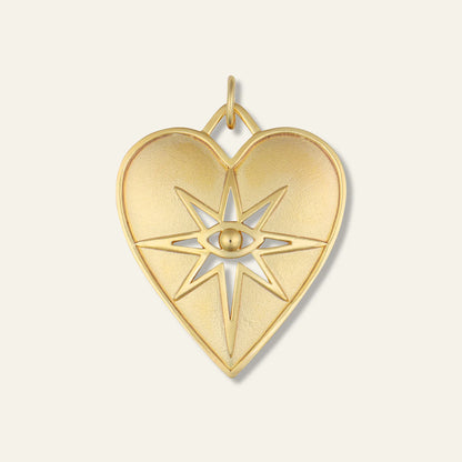 Pearl Necklace with Seeing Heart Charm