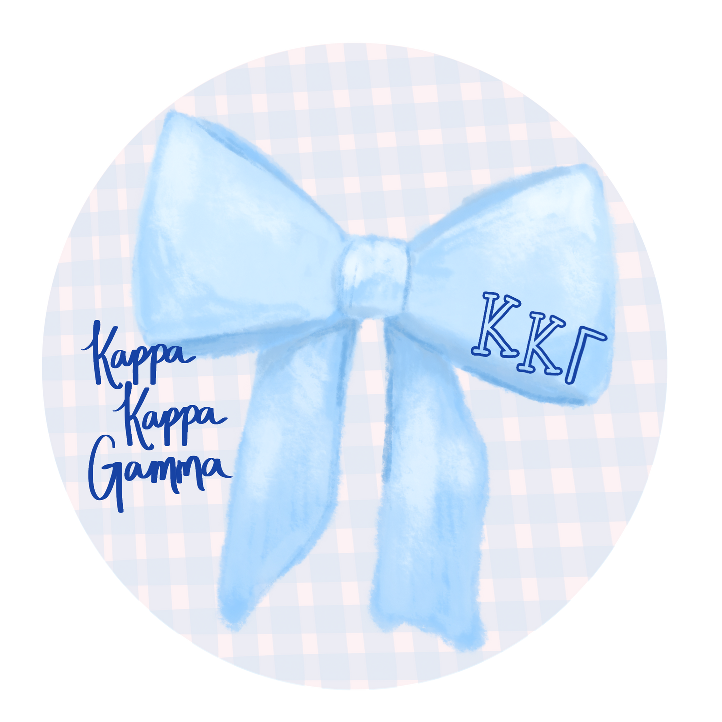 KKG Greek Bow Button