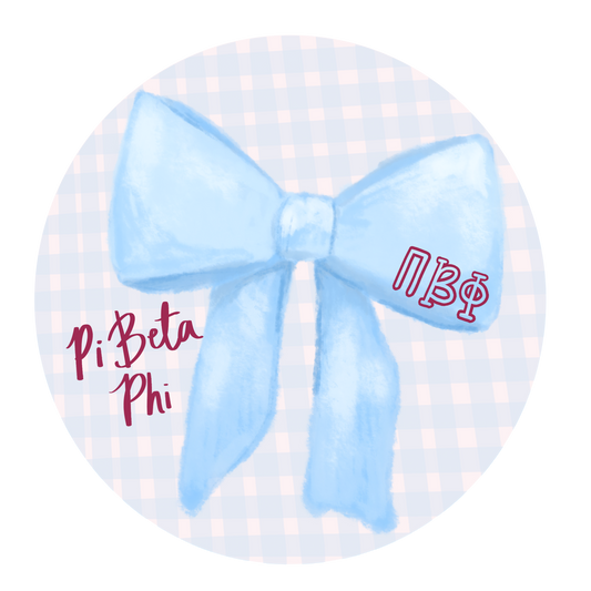 Greek Bow Button - Pi Phi
