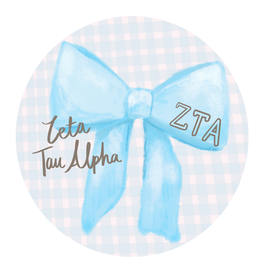 Greek Bow Button - ZTA