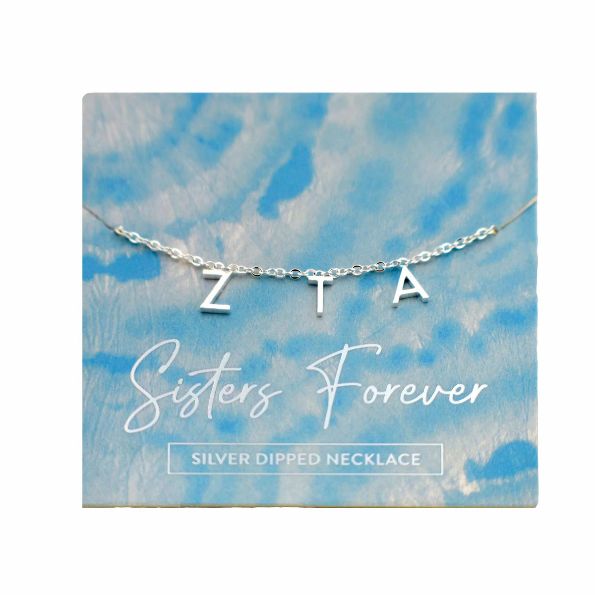 ZTA Silver Letter Necklace