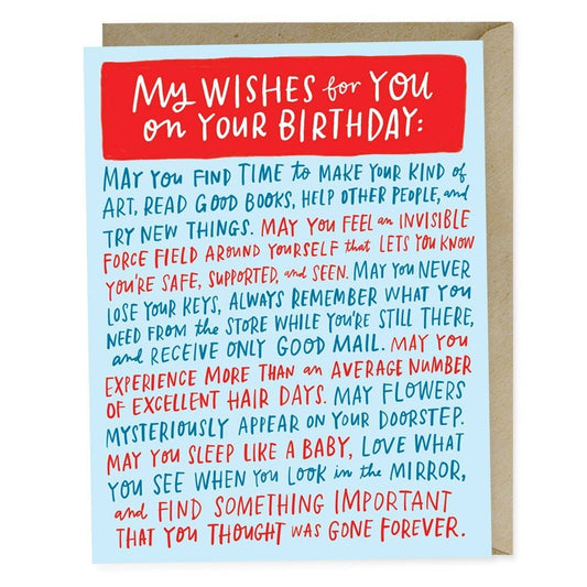Wishes for Your Birthday Card