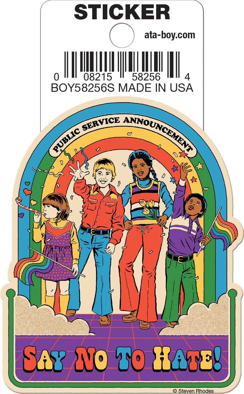 Steven Rhodes Say No To Hate Sticker