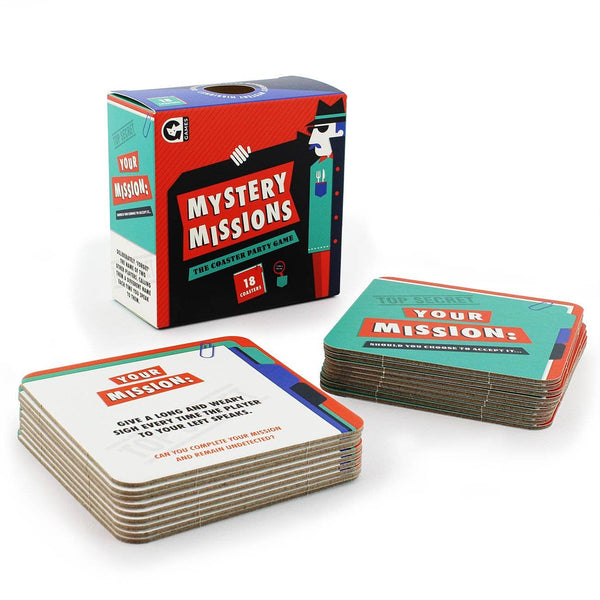 Ginger Fox USA - Mystery Missions Coaster Party Game