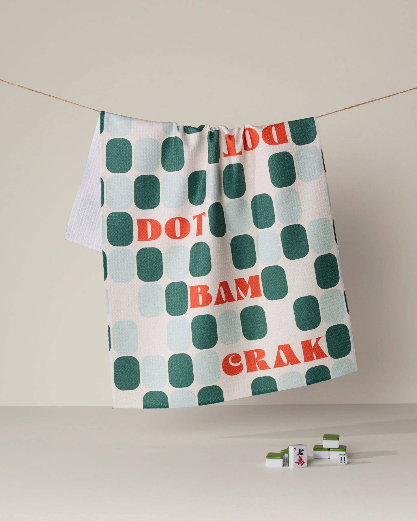 Cypress Tile Talk Tea Towel - Mahjong