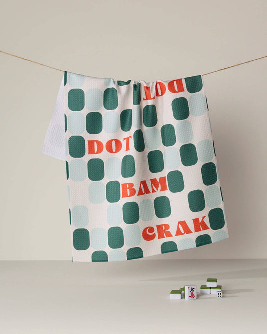 Cypress Tile Talk Tea Towel - Mahjong