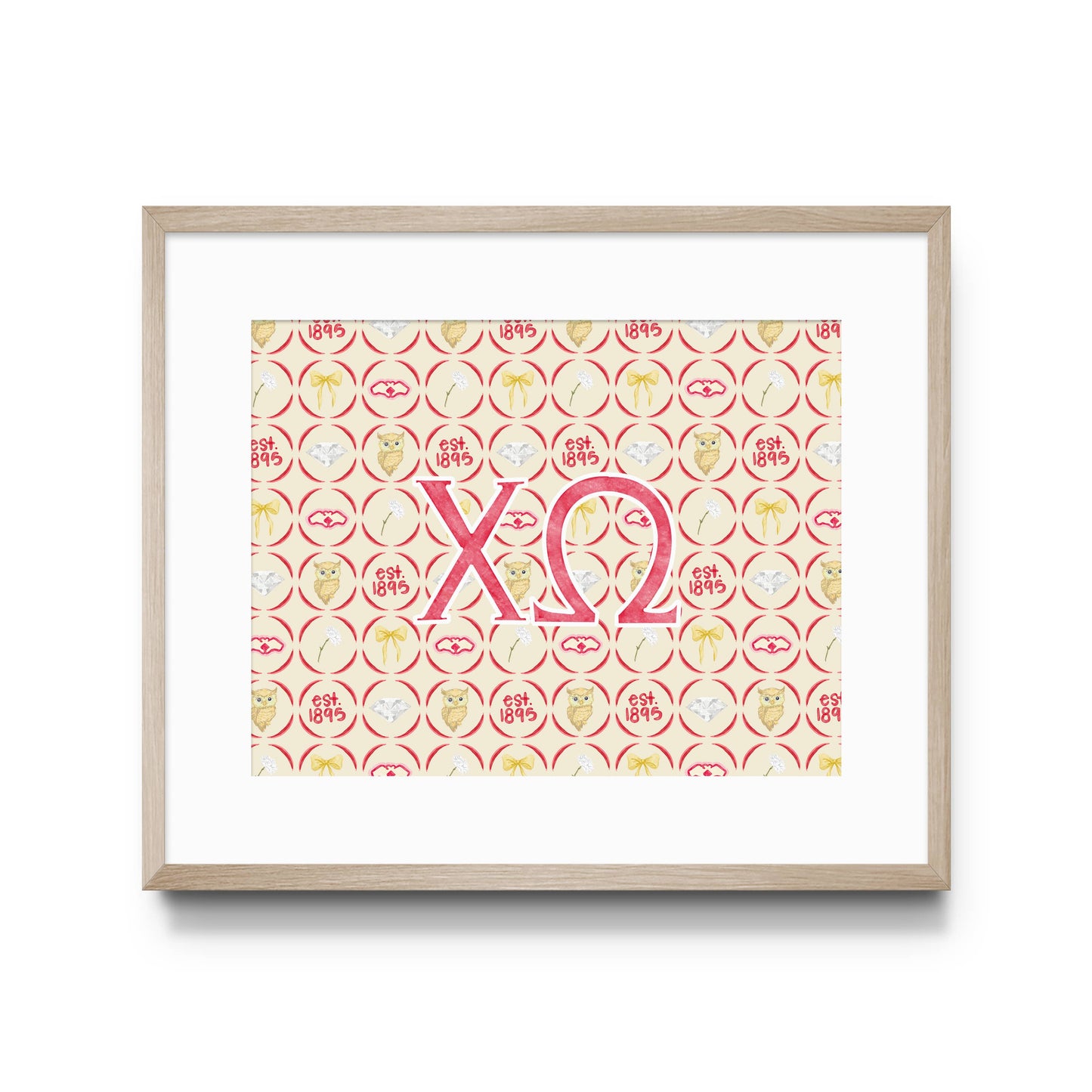 Chi Omega Print: 5x7