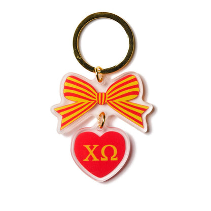 Bow Keychain - Tri Delta