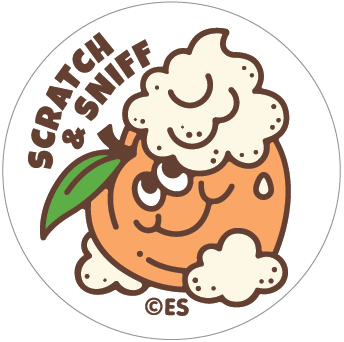 Peaches & Cream Scratch & Sniff Sticker