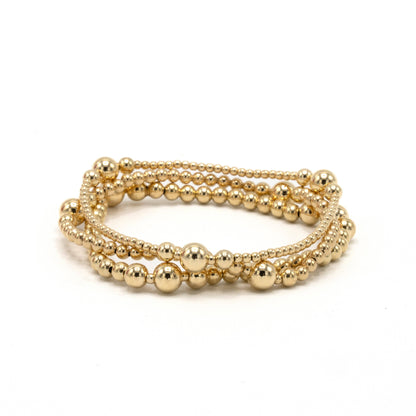 The Nantucket Collection 4*6 14k Gold- Filled Beaded Bracelet: 6.5"