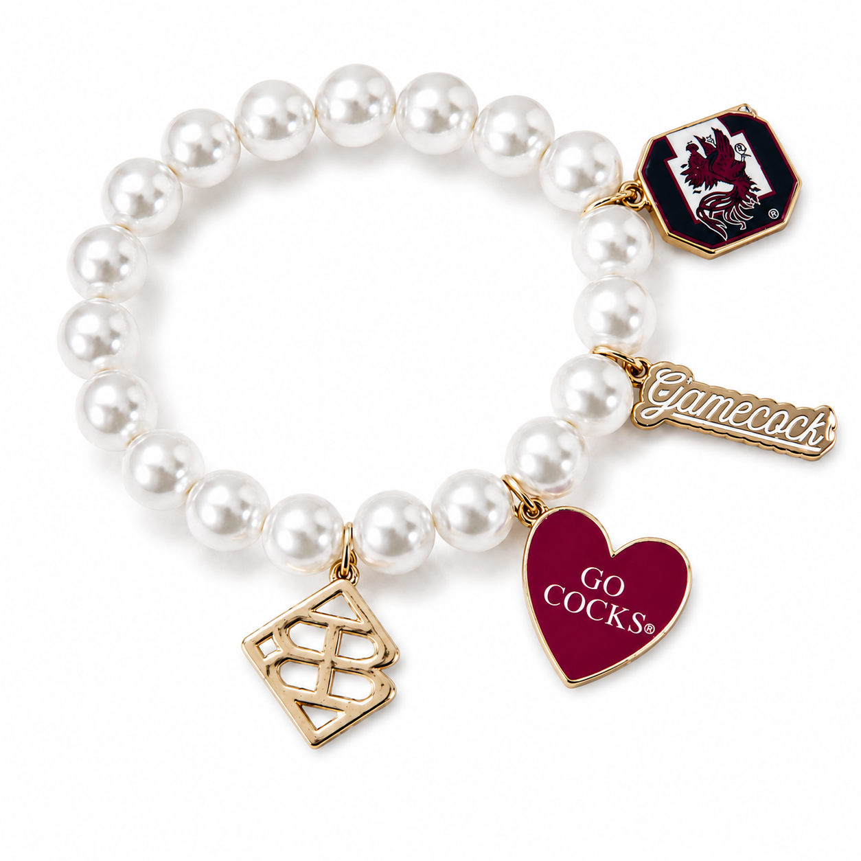 South Carolina Pearl Charm Bracelet