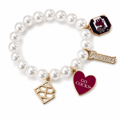 South Carolina Pearl Charm Bracelet
