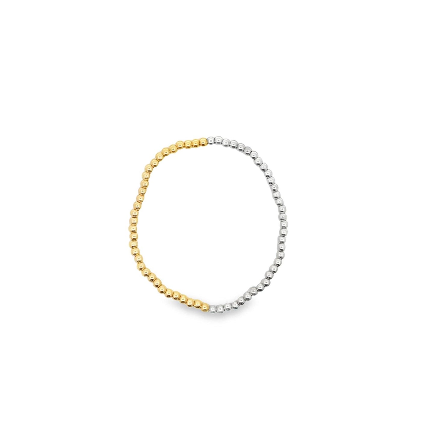 18K GF Two Tone Bead Bracelet
