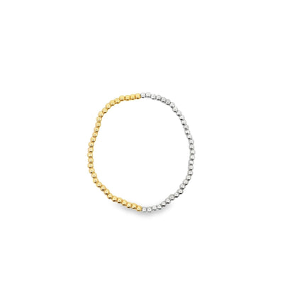 18K GF Two Tone Bead Bracelet