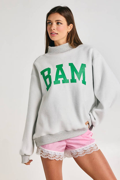 Mahj & Bam Mockneck - Green