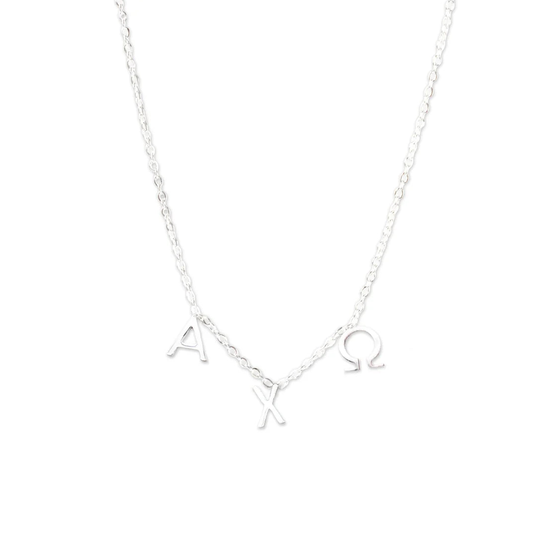 AXO Silver Letters Necklace