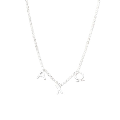 AXO Silver Letters Necklace