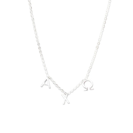 AXO Silver Letters Necklace
