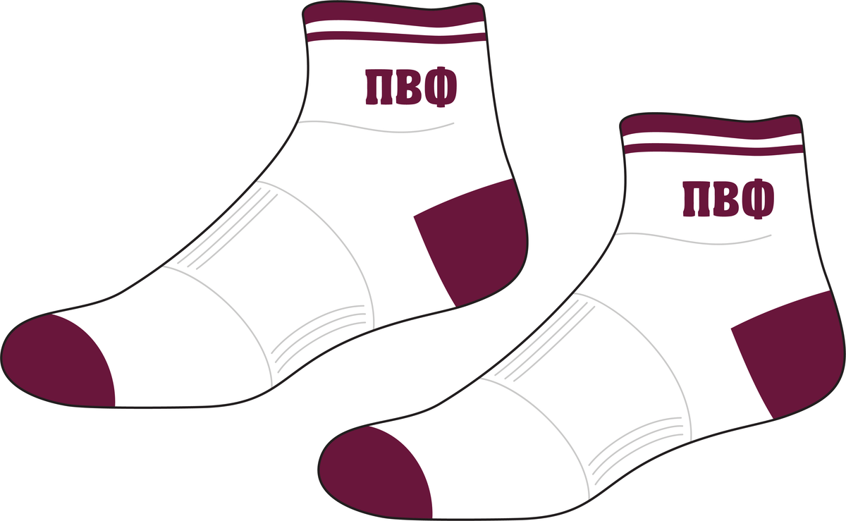 Pi Phi Quarter Sock