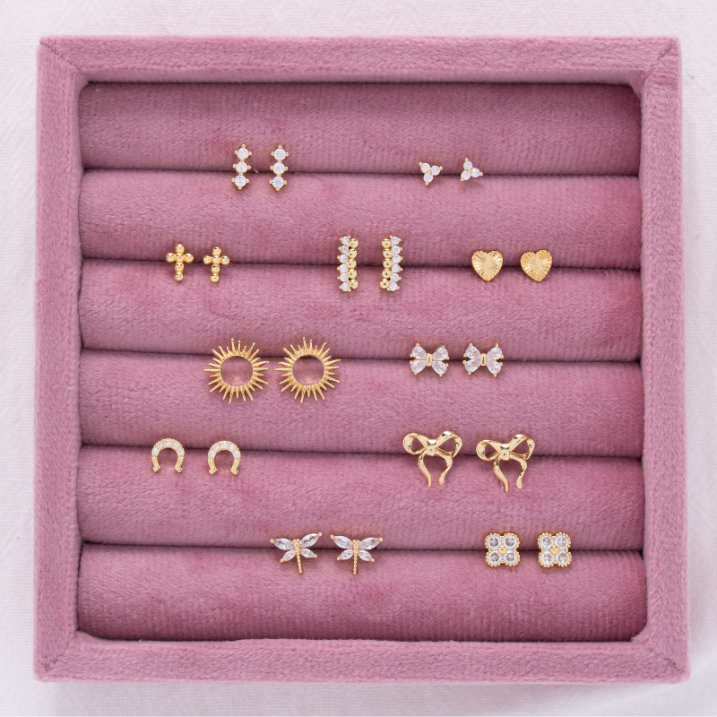 Petite Dot Cross Studs