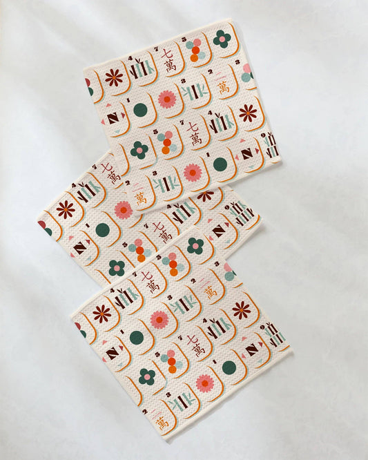 Cypress Tile Toss Dishcloth Set - Mahjong