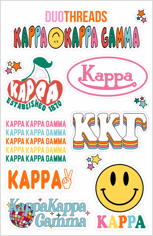 Rainbow Sticker Sheet - KKG