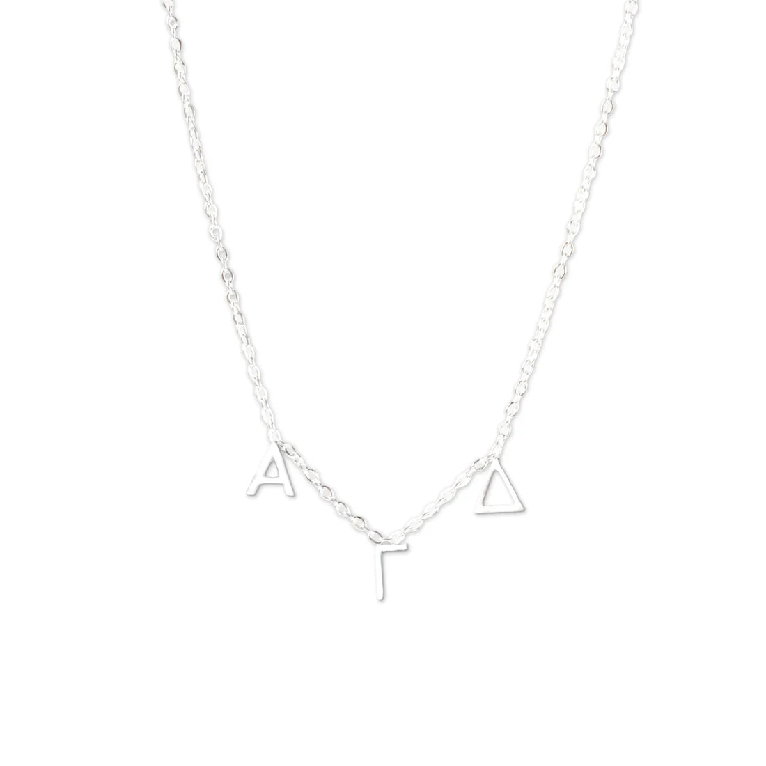 AGD Silver Letters Necklace