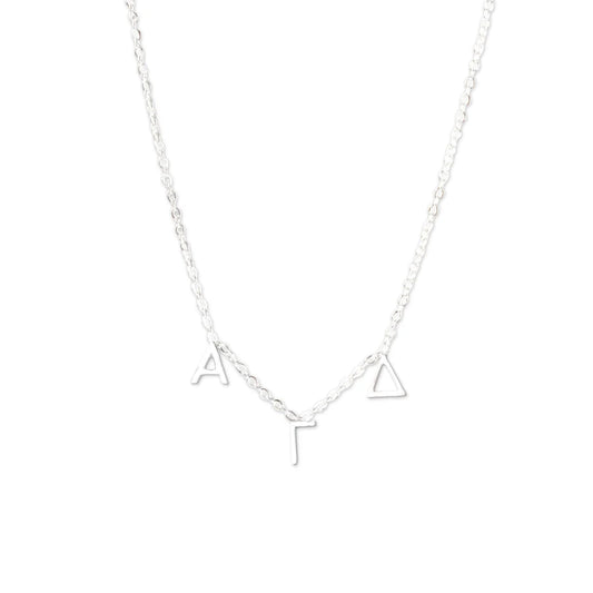 AGD Silver Letters Necklace