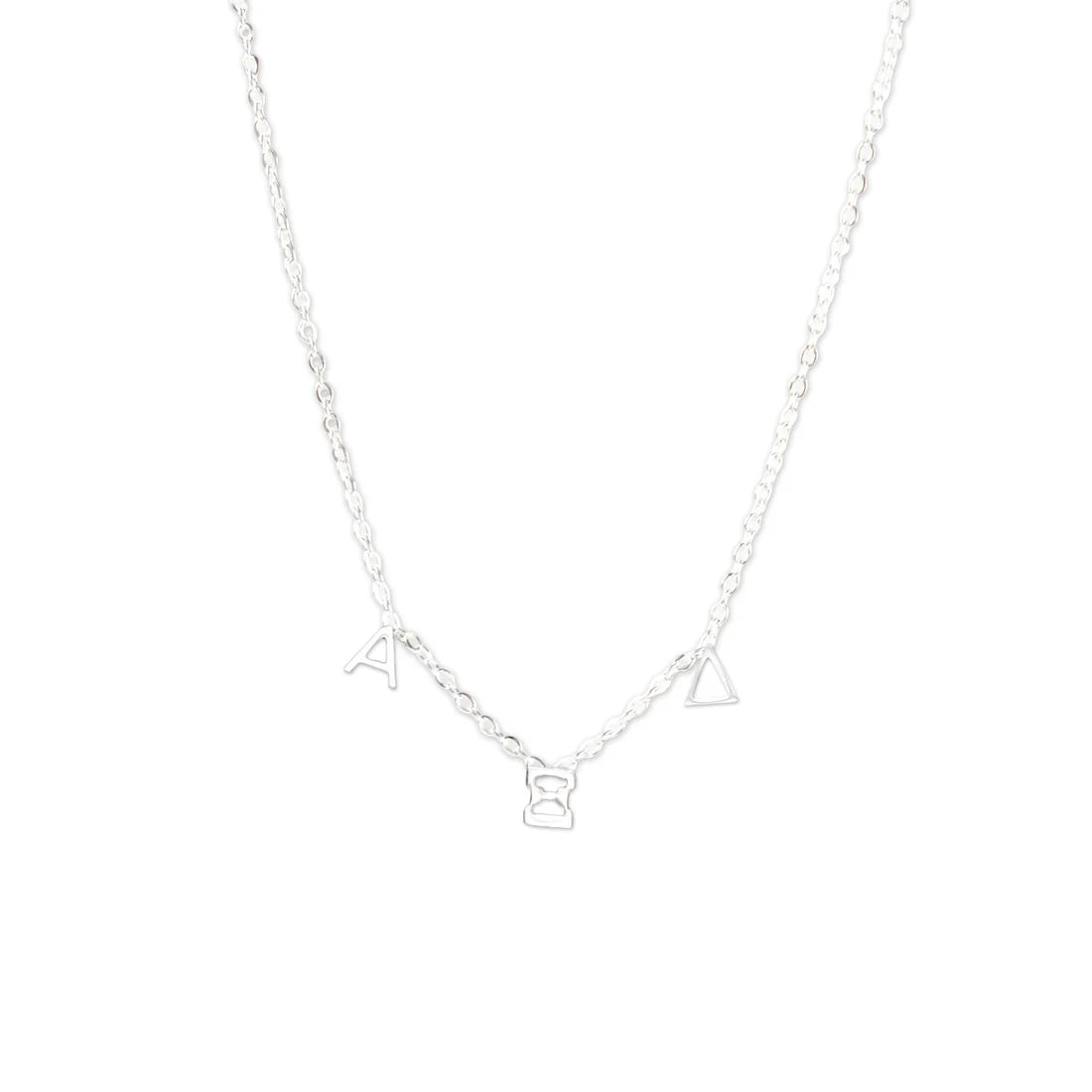 AXiD Silver Letters Necklace