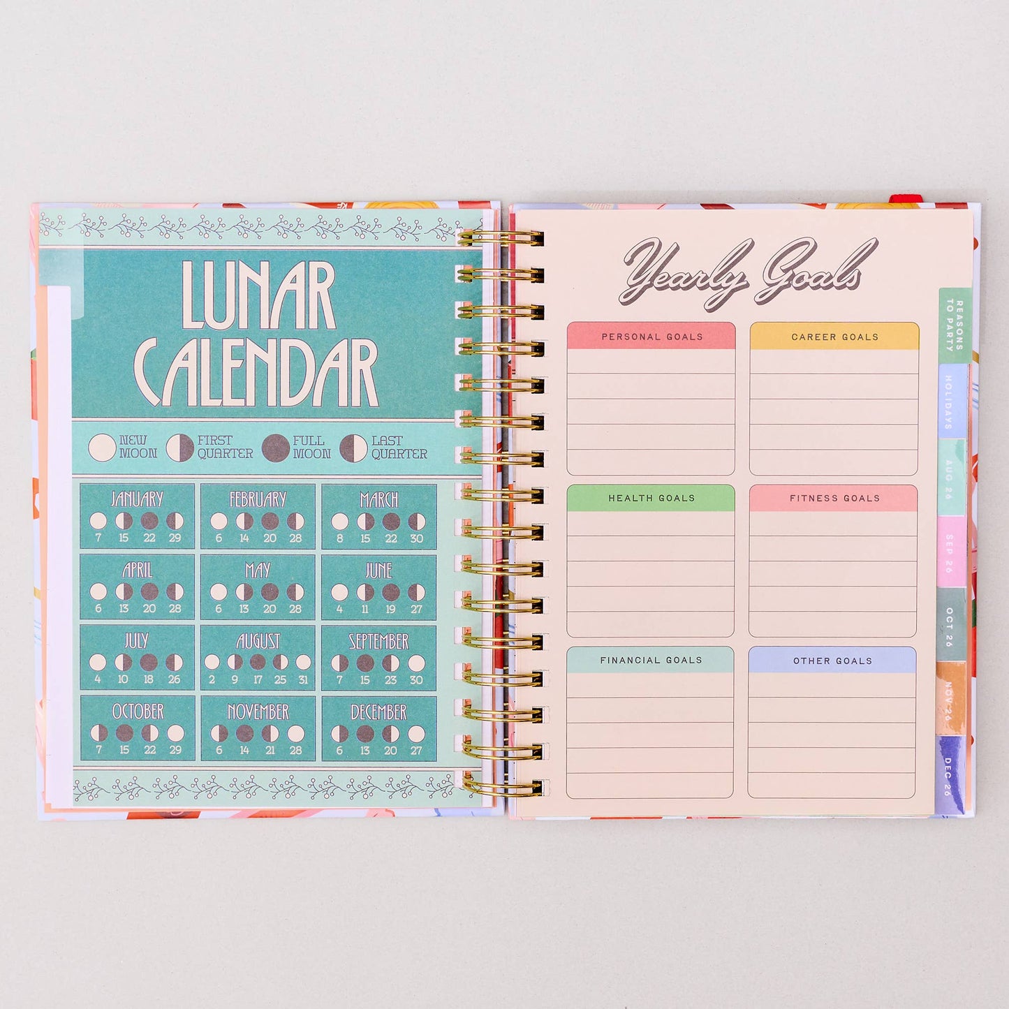 17-Month Academic Planner - Medium Oil Paint Floral