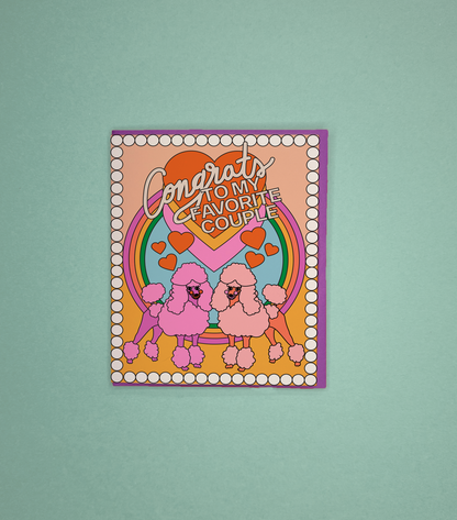 Favorite Couple Poodles Card