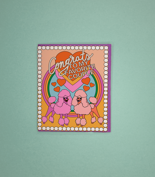 Favorite Couple Poodles Card