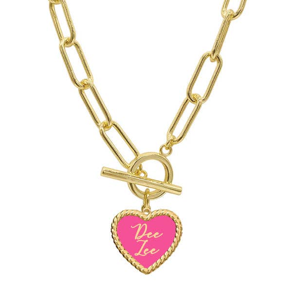 KD Heart Charm Necklace