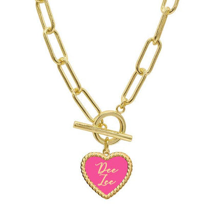 Phi Mu Heart Charm Necklace