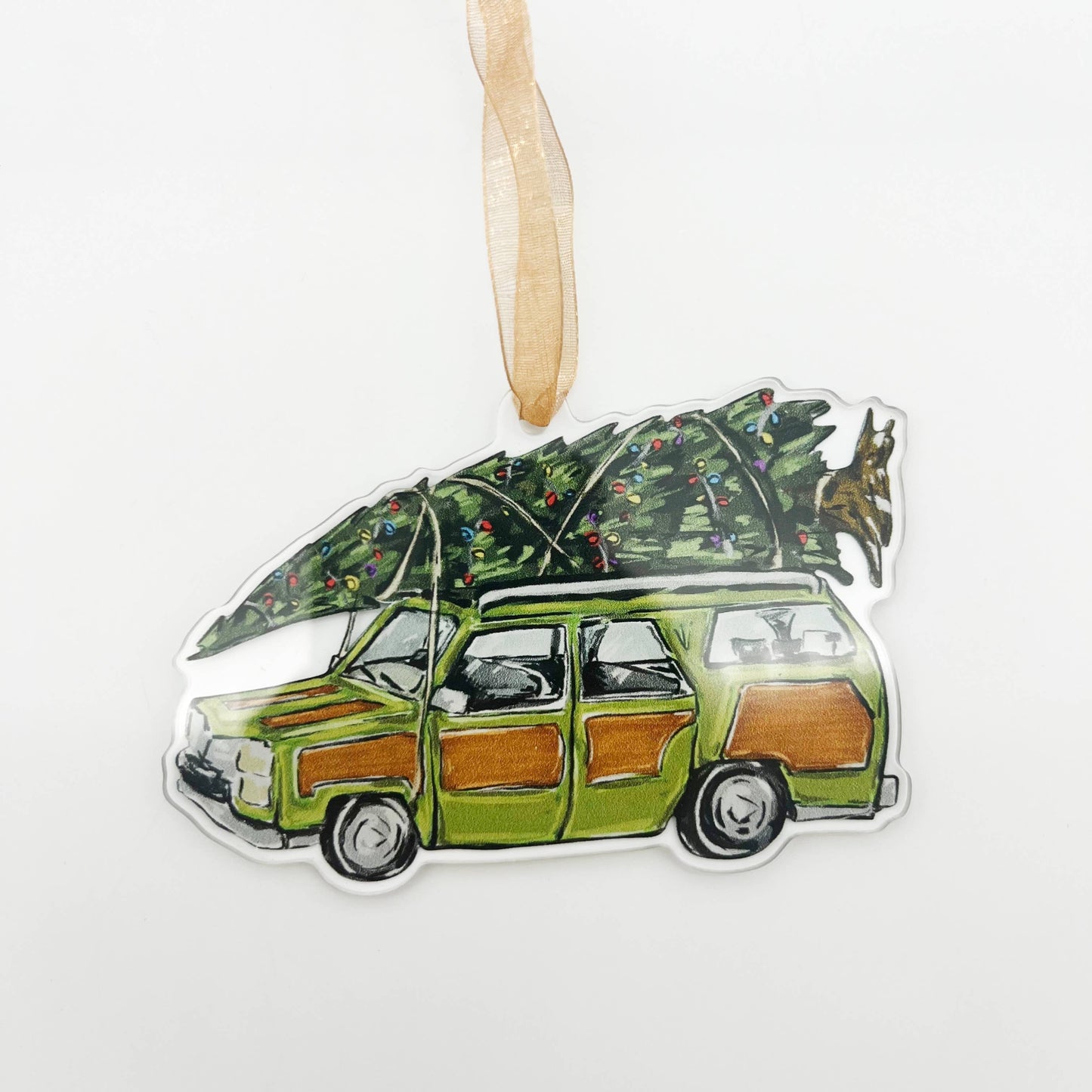 Tree on Wagon Ornament