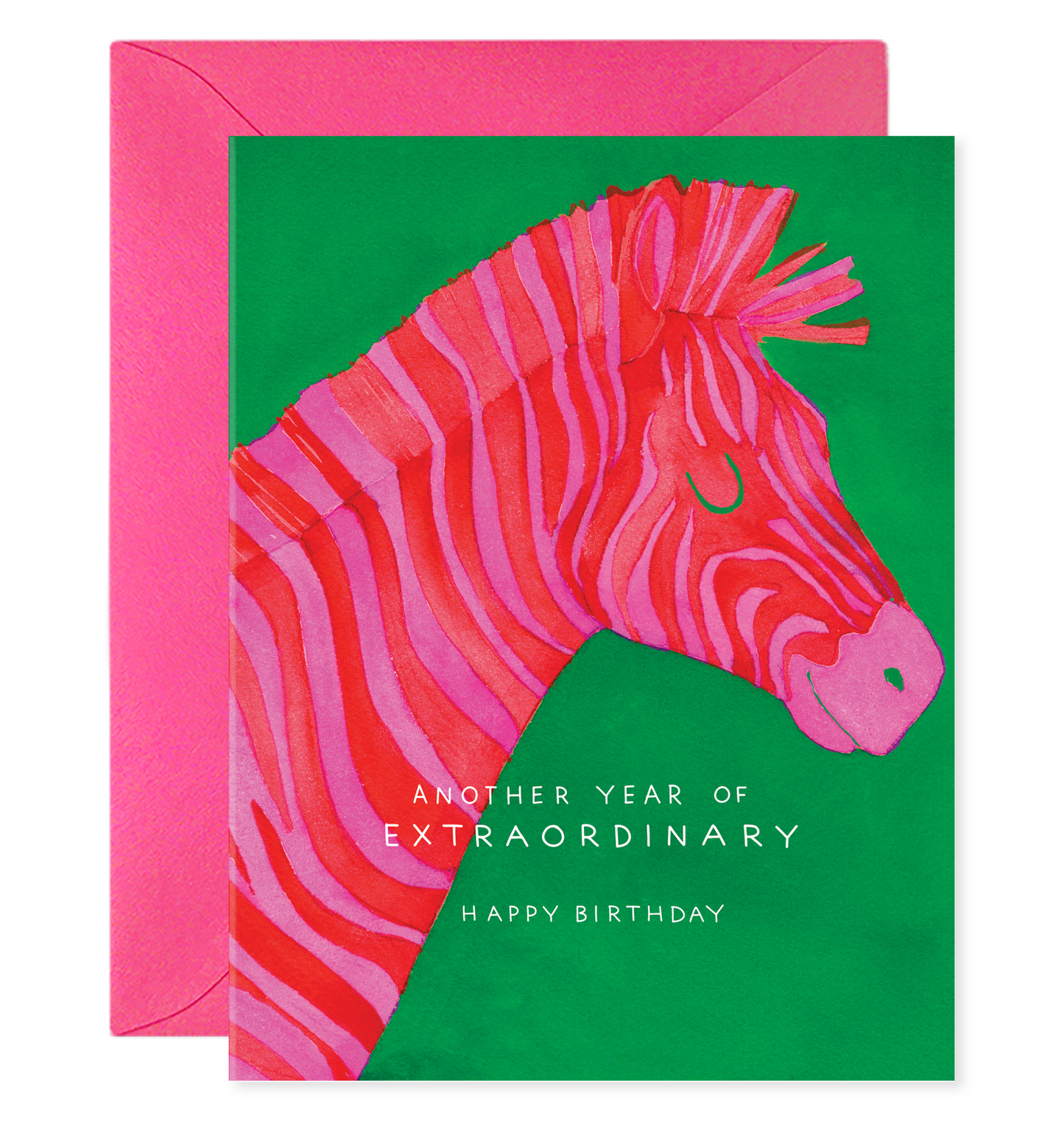 Extraordinary Zebra Birthday Greeting Card