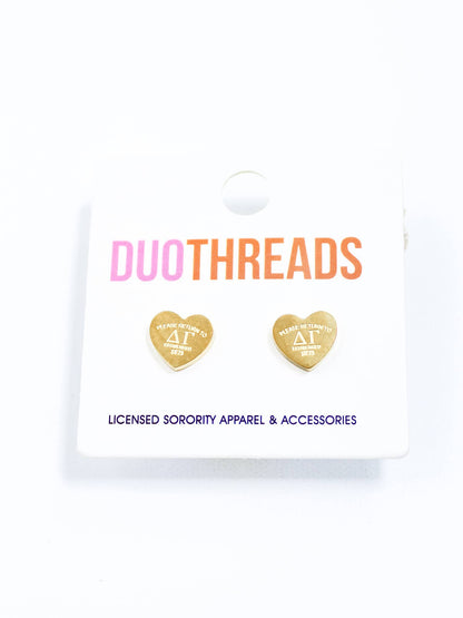 Theta Heart Earrings