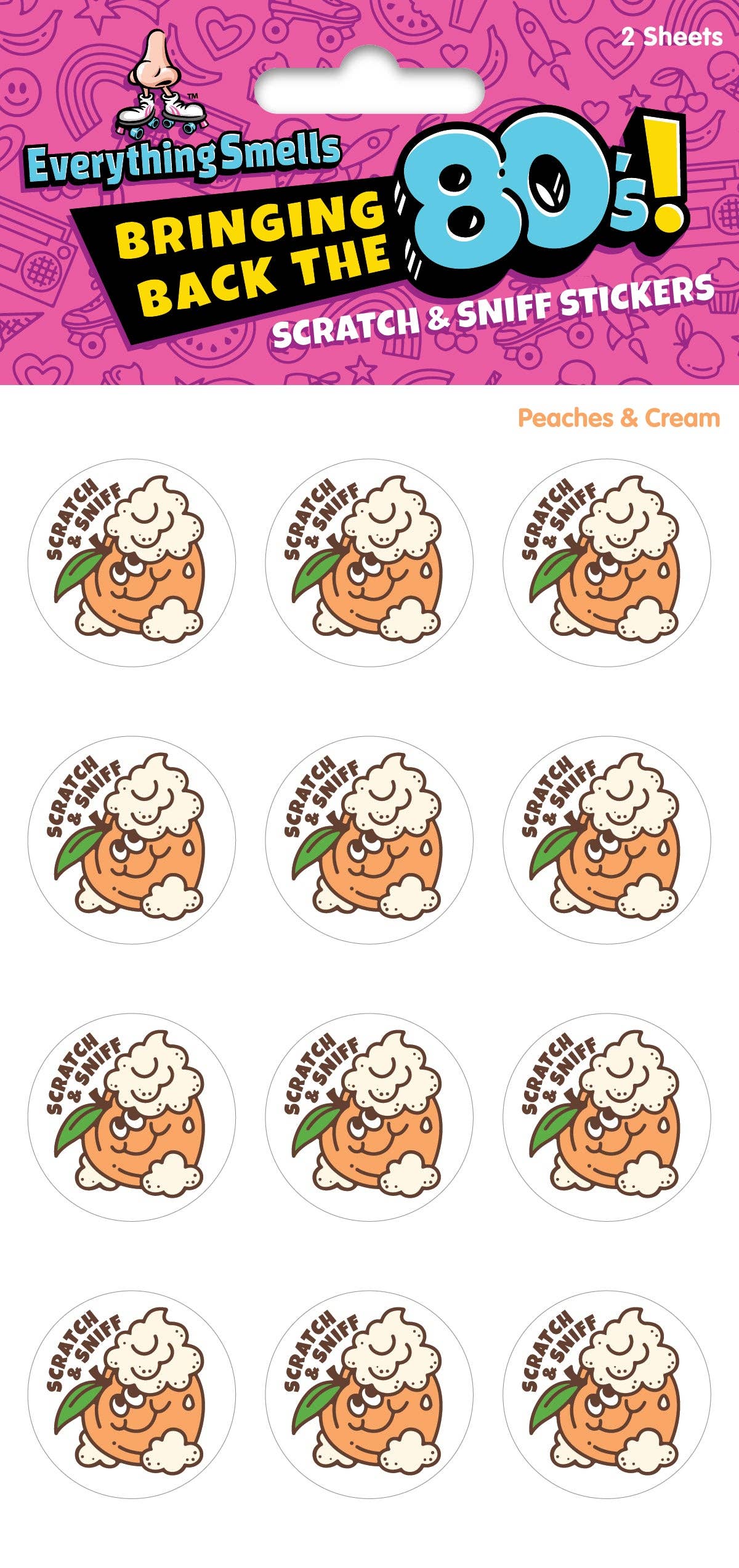 Peaches & Cream Scratch & Sniff Sticker