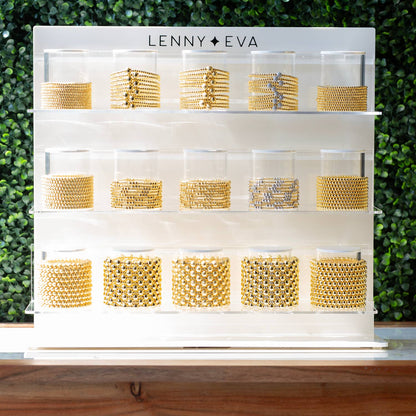 6mm Textured Gold Beaded Bracelet