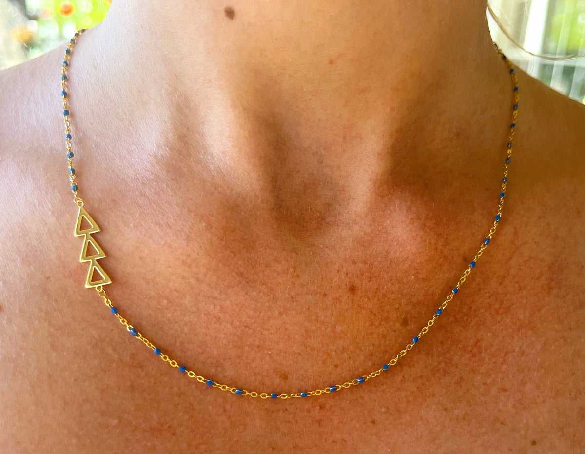 Tri Delta Side Necklace