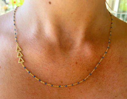Tri Delta Side Necklace