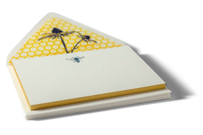 Bee Letterpress Flat Notecards