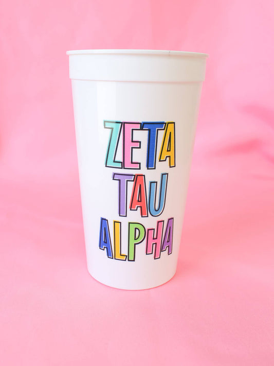 "Bring on the Fun" Sorority Stadium Cup - Zeta Tau Alpha
