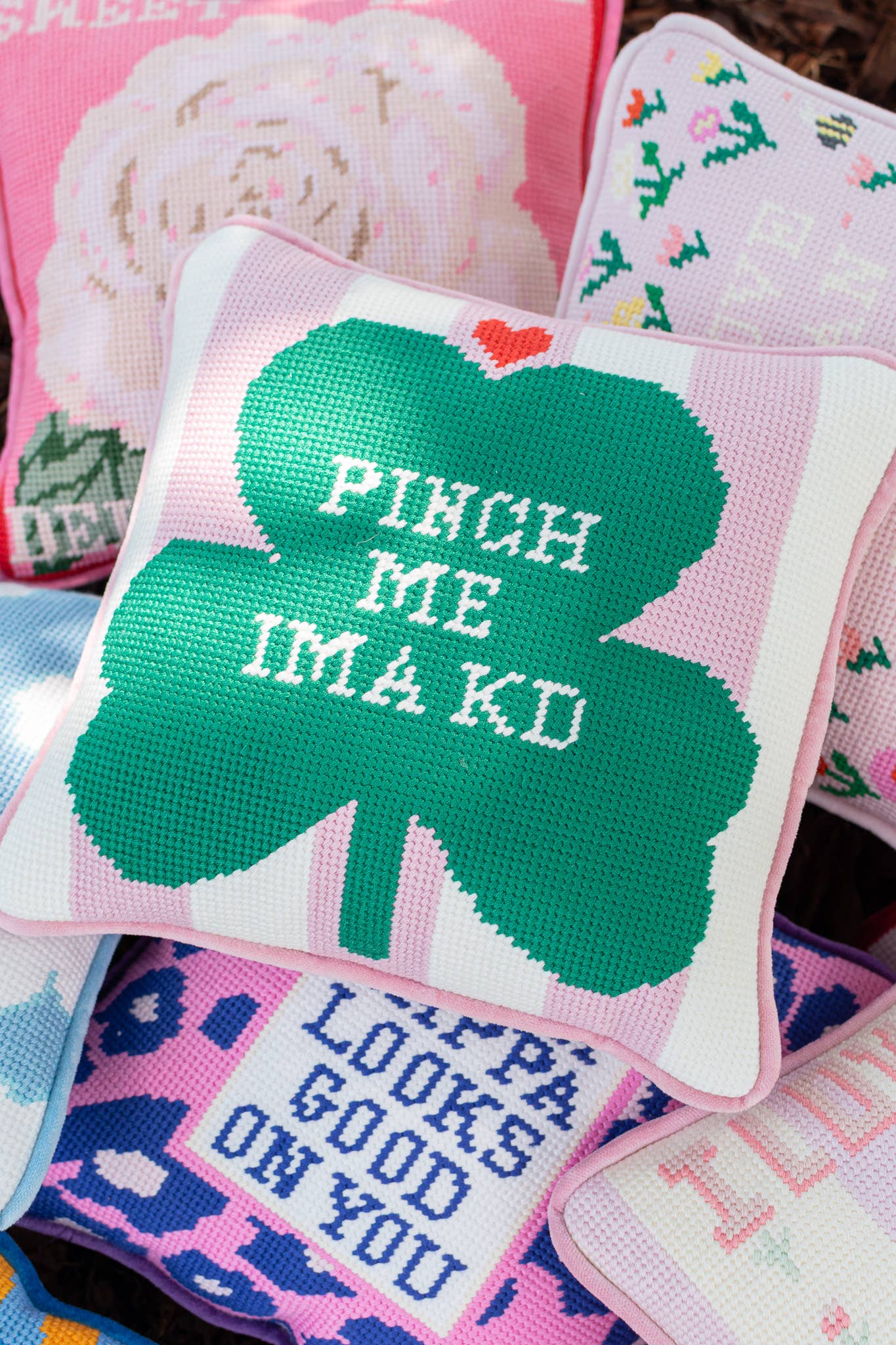 KD Needlepoint Pillow