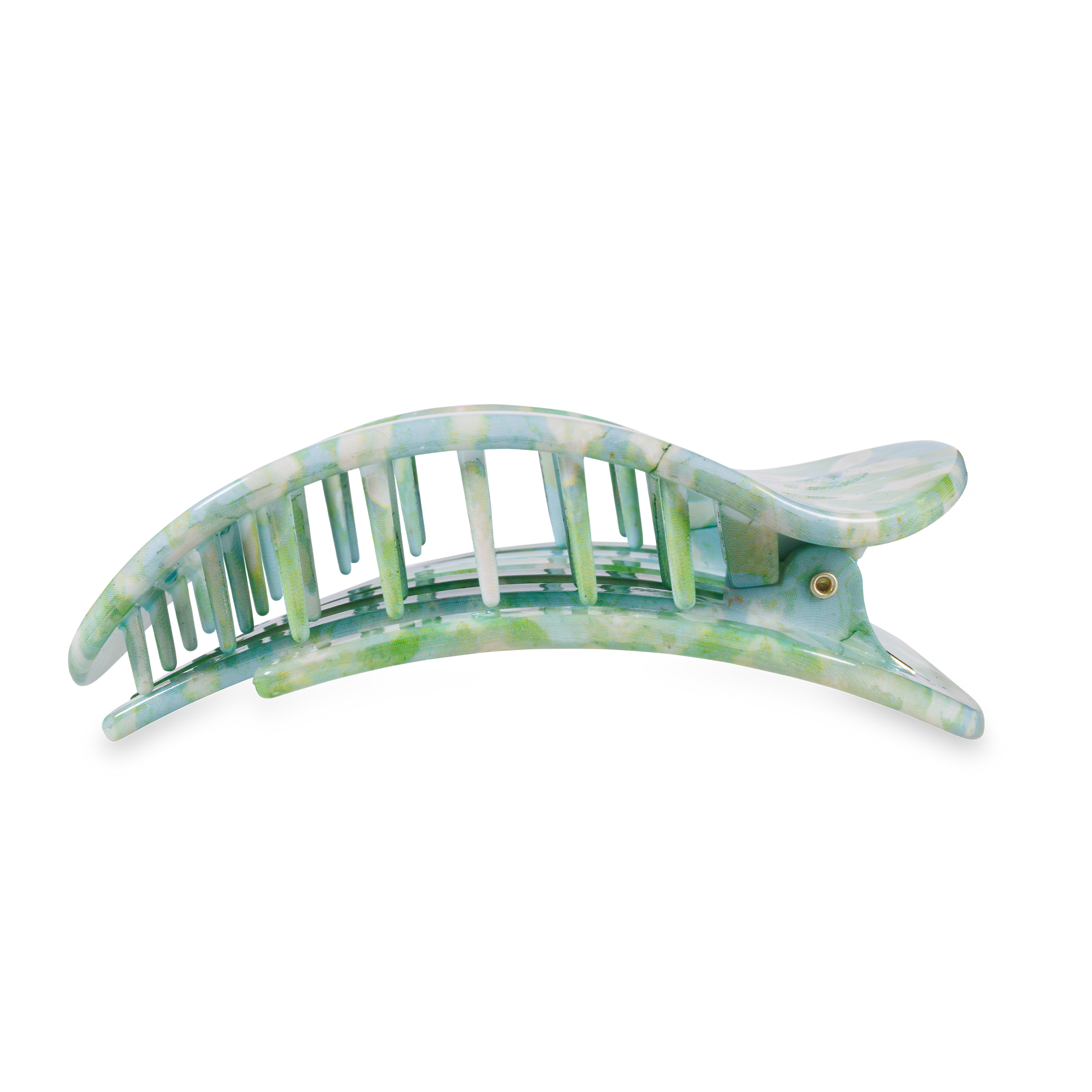 TELETIES - Elephant Falls | Large | Flat Round Hair Clip