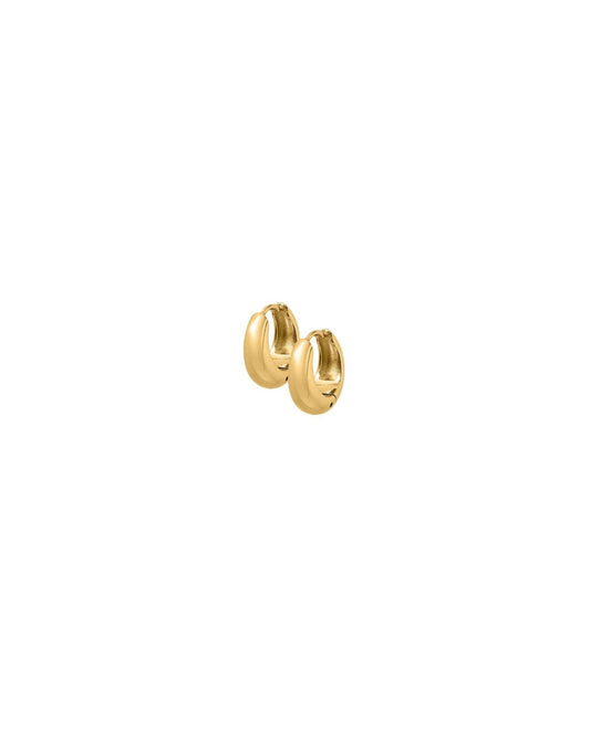 Huggie Earrings - Sunday Hoop Gold 8mm