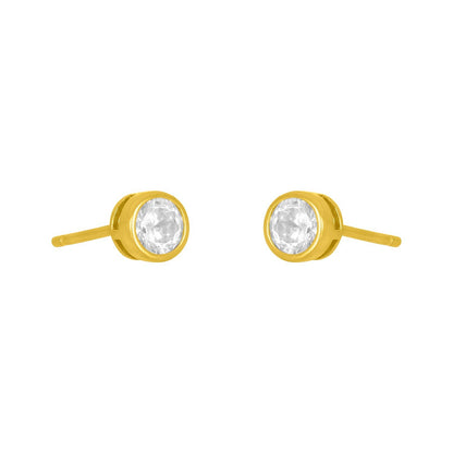 MARISOL BEZEL STUD 4MM: GOLD