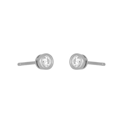 MARISOL BEZEL STUD 3MM: SILVER