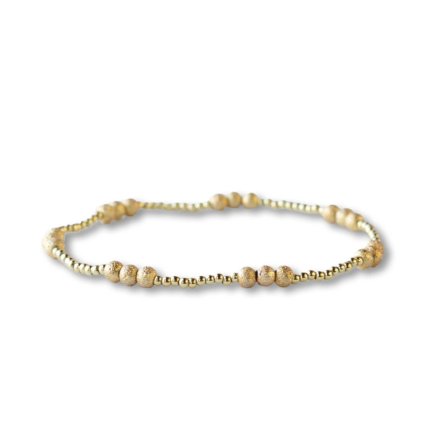 6mm Smooth Gold Beaded Bracelet