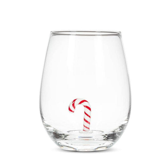 Candy Cane Stemless Wine
